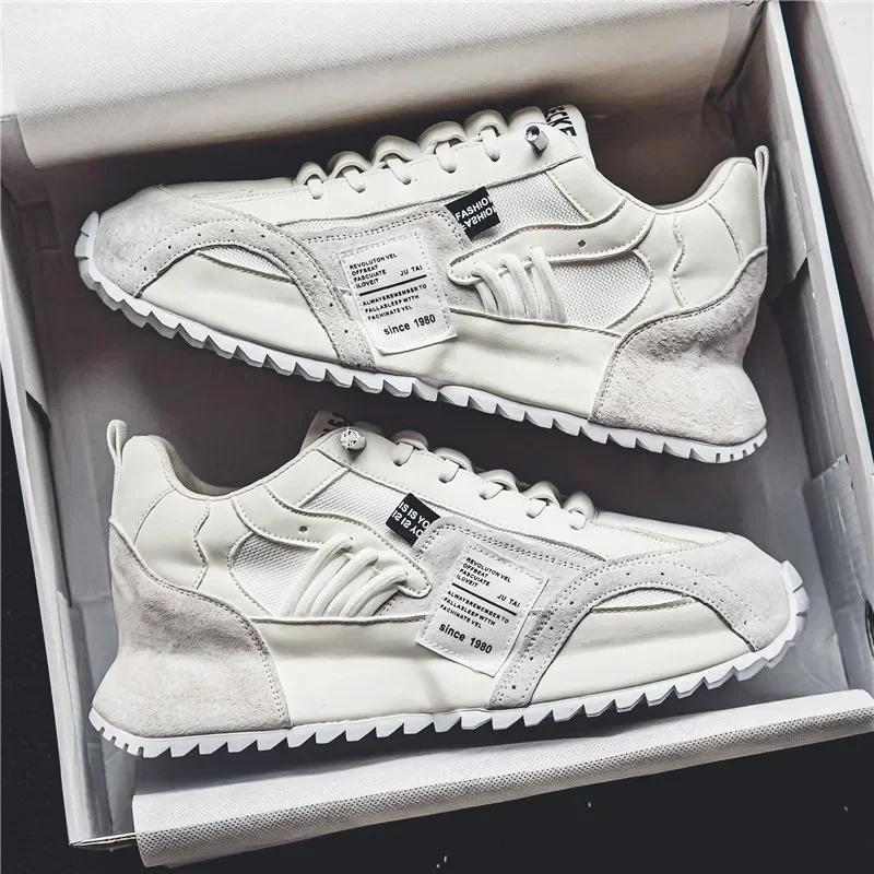 Модные мужские роскошные кроссовки спортивная обувь мокасины массивные мужские повседневные кроссовки удобные дышащие трендовые дизайнерские личные кроссовки