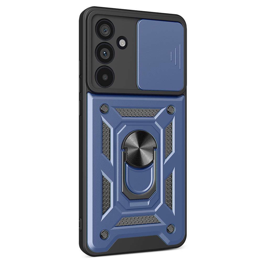 For Samsung Galaxy M55 5G/C55 5G/F55 5G Case Kickstand PC+TPU Phone Shell with Slide Camera Protective Cover