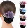 Butterfly Flower Elastic Hair Net Rhinestone Beads Decor Hair Bun Holder  Hotel Staff Uniform