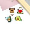 Мультяшный Милый Стильный Клубничный Медведь Собака Мороженое Авокадо Готовый Значок из Сплава Брошь Для Креативных Любителей Аксессуаров