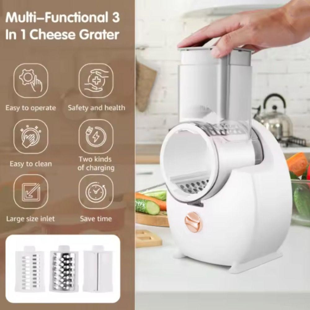 Automatic Electric Rotary Vegetable Shredder Efficient Vegetable Slicer Cheese Grater Potato
