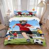 3pcs Soccer Hero Bedding Set, Includes One Quilt Cover and Two Pillowcases, Bedroom and Guest Room Decoration. T7231195