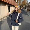 Women's Clothing Explosion American Retro Pie Overcomes Fur Collar Jacket Hooded Thickened Winter Down Cotton Jacket