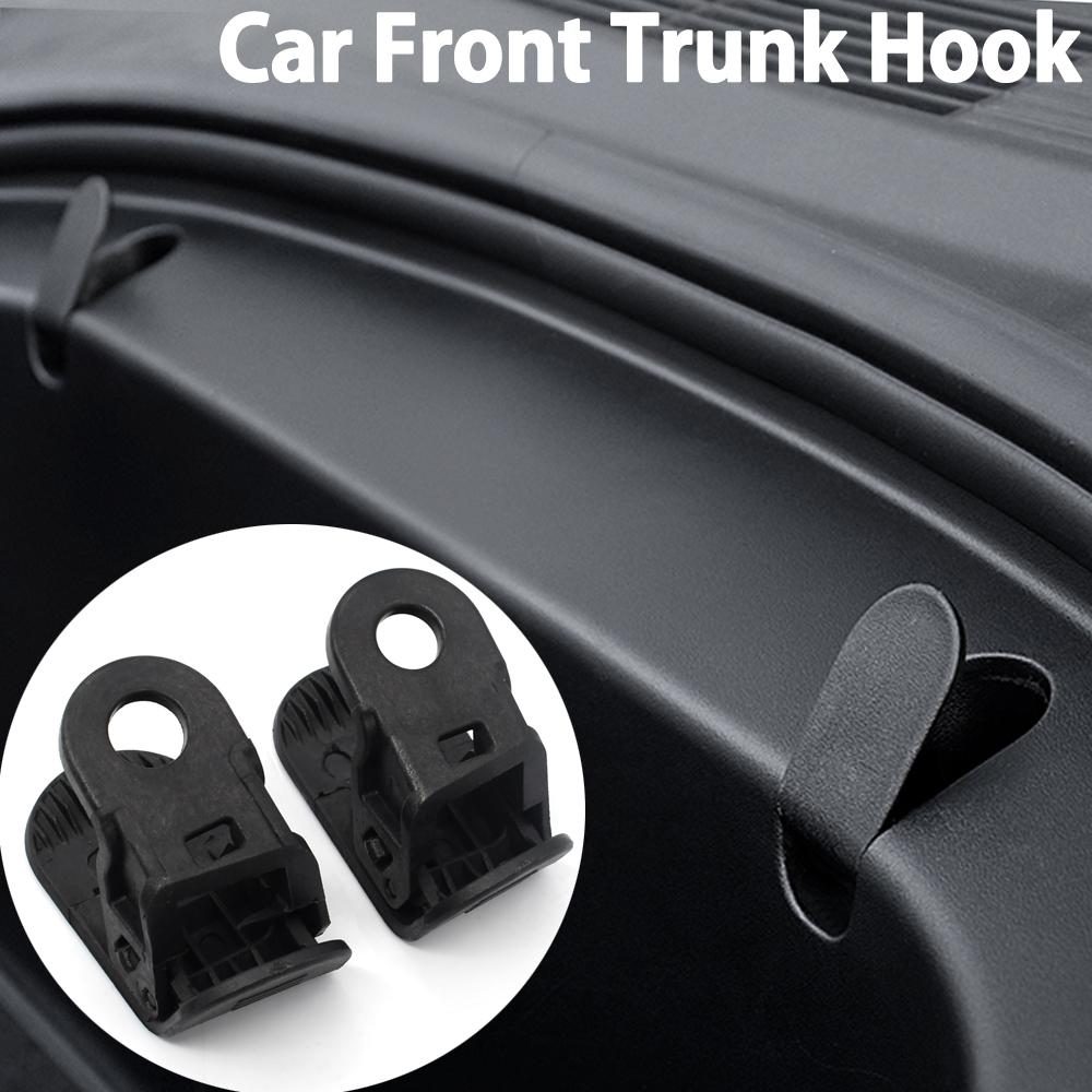2PCS Front Trunk Bag Hooks for 2020 Tesla Model 3 Frunk Hooks Clip Bolt Covers Grocery Bag Cargo Hook Cover Auto Accessories