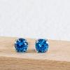 Серьги-гвоздики Cellacity Classic из стерлингового серебра 100% 925 пробы с круглым изумрудным драгоценным камнем для женщин, серебряные ювелирные изделия для свадебной вечеринки
