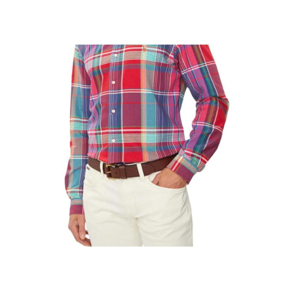 Polo Ralph Lauren Plaid Polo Collar Long Sleeve Shirt Men Shirts Multicolor 710944612-001