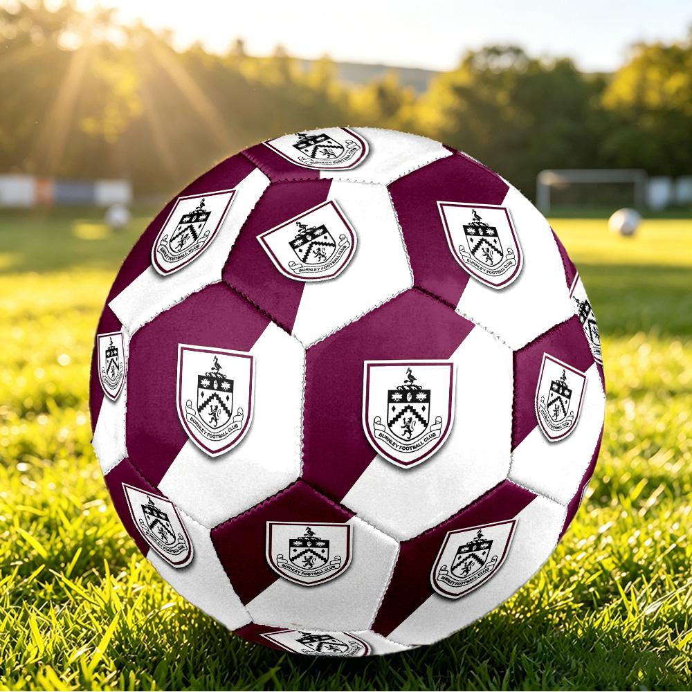 Футбольный мяч Burnley Football, размер 5, с принтом, противоскользящий, для взрослых, сувенир для футбольных фанатов