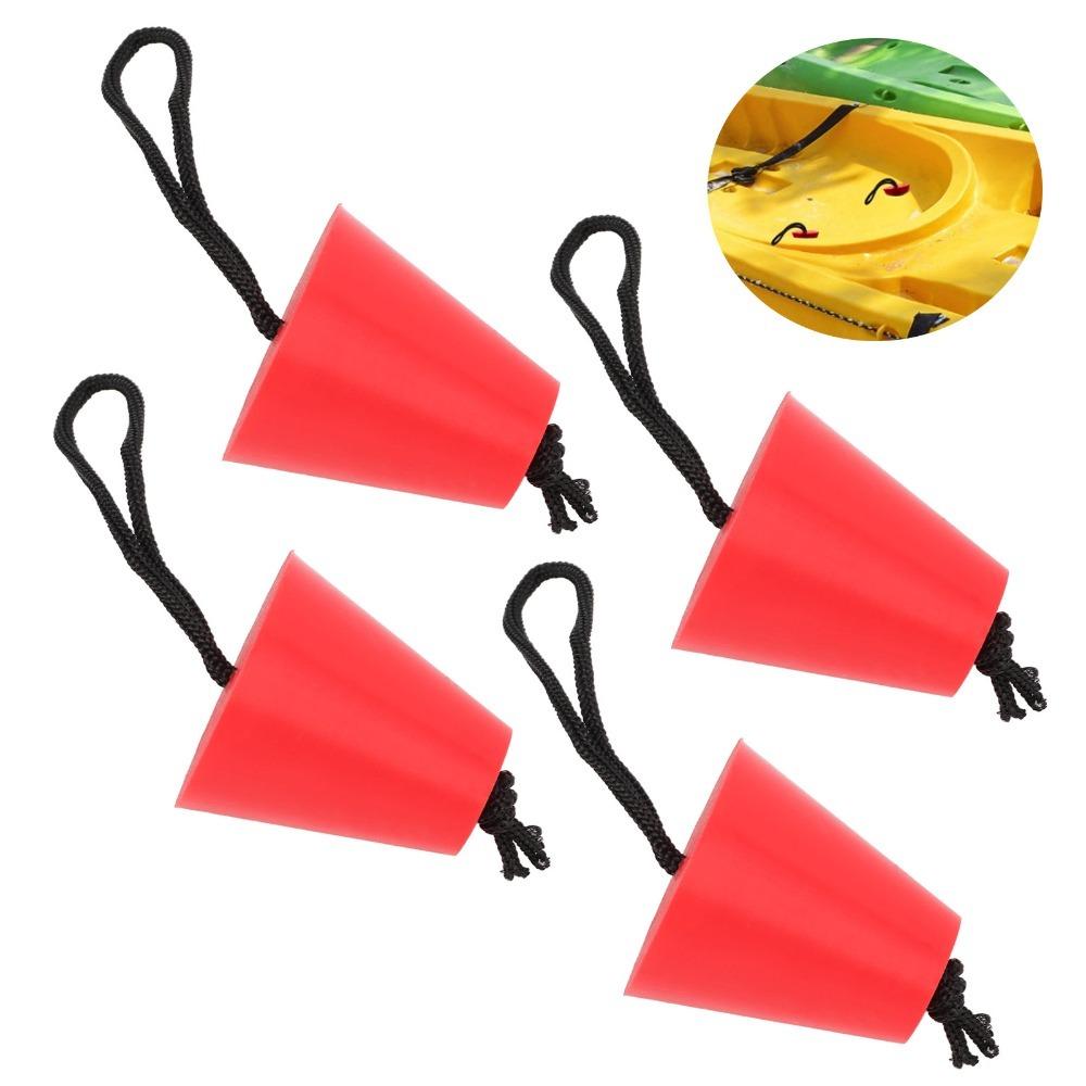 4PCS With Lanyard Scupper Plug Kit Flexible Silicone Universal Kayak Plug for Kayaks