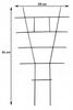 Ladder support for potted plants 51x29 cm Green steel wire