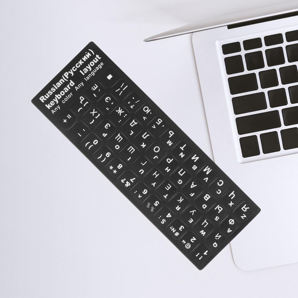 5 Sheets Russian Language Keyboard Stickers Premium Paper Material Matte Texture Non-Slip Comfortable Touch for All Laptop