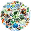 35pcs-50pcs Motivational Wildlife  Stickers Whimsical Animal Conservation  Stickers  Stationery Stickers