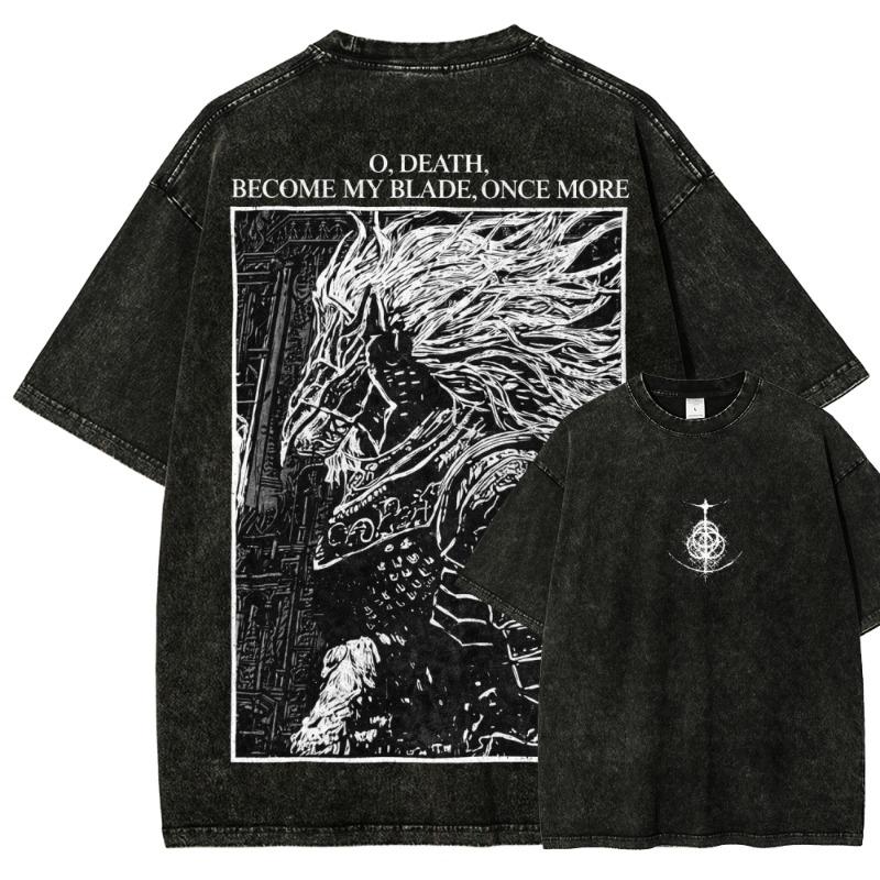 Anime Monster T Shirts Washed Women Cotton Harajuku T-Shirts High Quality Retro for Women Tops Tees Unisex
