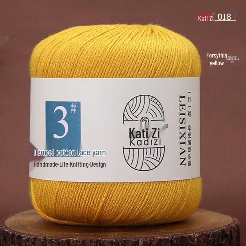 Пряжа Tencel Хлопок Кружево для Летнего Вязания Крючком и DIY - Нет. 3