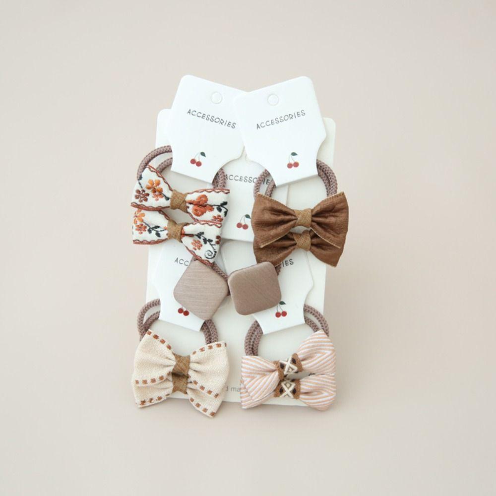 10Pcs Cute Elastic Rubber Band Kids Girls Hair Rope Luxury Hair Ties Bowknot