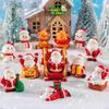 Stylish Resin Christmas Santa Claus And Snowman Miniature Ornaments Tabletop Decor