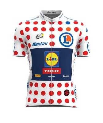 Велосипедная майка Santini Lidl Trek 2023, Белый/Красный