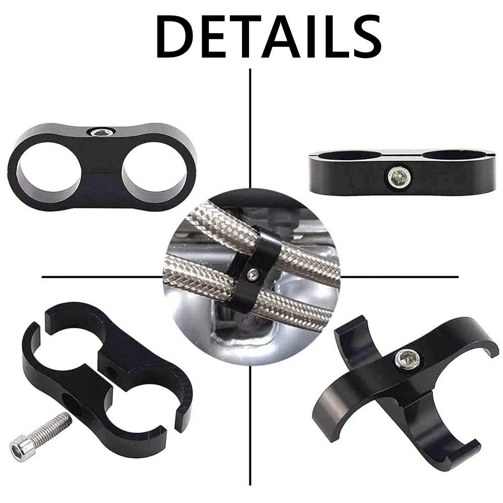 Anodized Line Separator Braided Rubber Hose Line Clamp Hose Line Clamp Double Hole Line Clamp