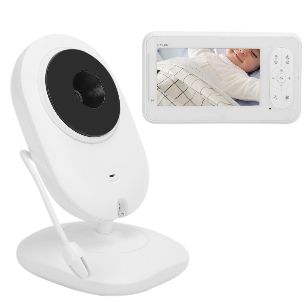 Wireless Digital Baby Monitor Temperature Display Music Function Video Baby Monitor 100?240VAU Plug