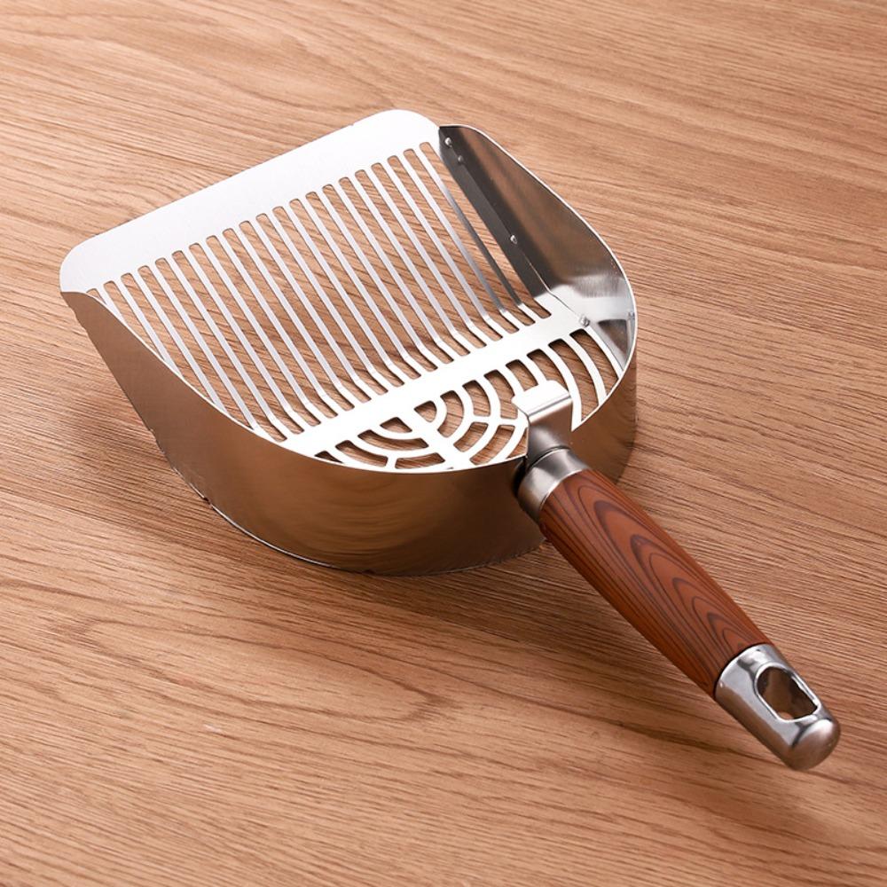 Deep Shovel Cat Litter Scoop Stainless Steel Toilet Garbage Picker Pet Cleaning