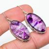 Натуральный бразильский аметист, драгоценный камень, серьга из стерлингового серебра 925 пробы, 1,75" i9Q09