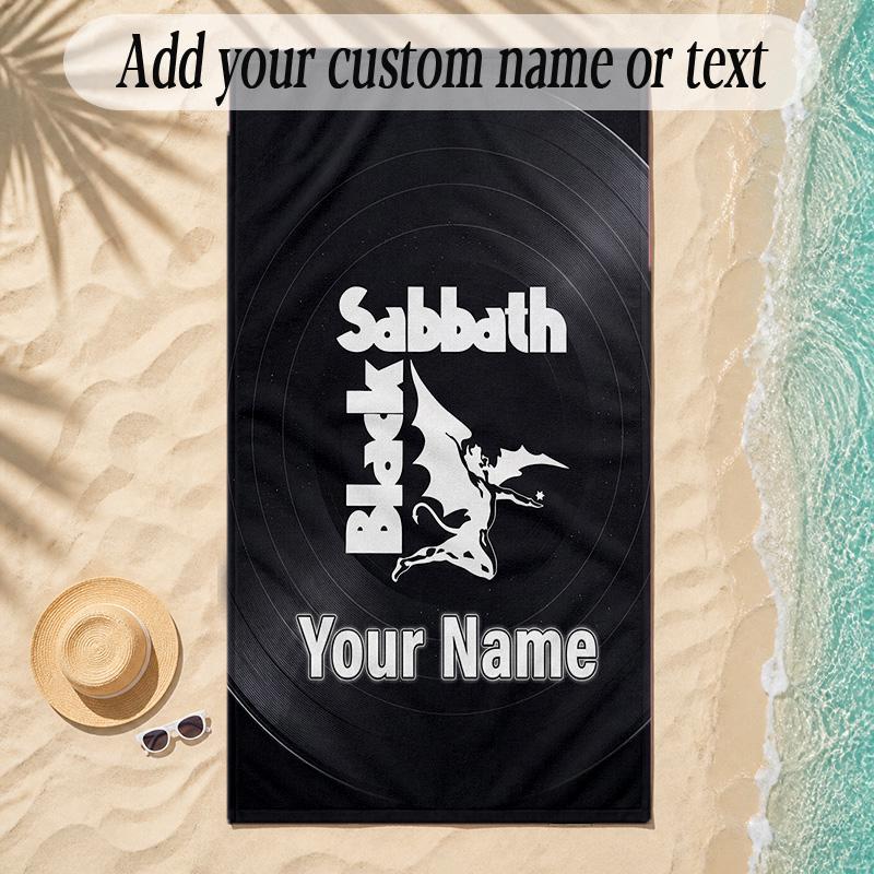 Beach TowelLed Zeppelin Custom Name Text Personalized Soft Towel for Beach Pool Indoor Home Decor Gift