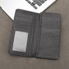 Мужской длинный ультратонкий кошелек и держатель карт из натуральной кожи - корейский стиль
