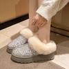 Fur Flats Women Snow Boots Winter Suede Short Plush Warm Shoes 2024 Casual Cozy Platform Cotton Slippers Mujer Trend Zapatillas