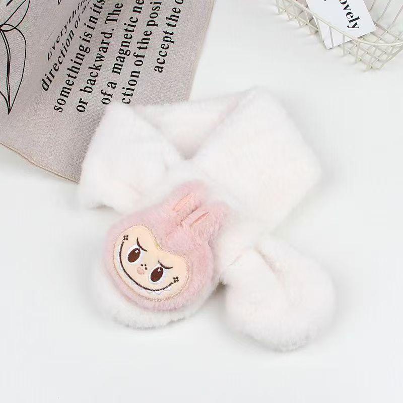 New Winter Children's Cute Cartoon Plush Faux Fur Snood Scarf