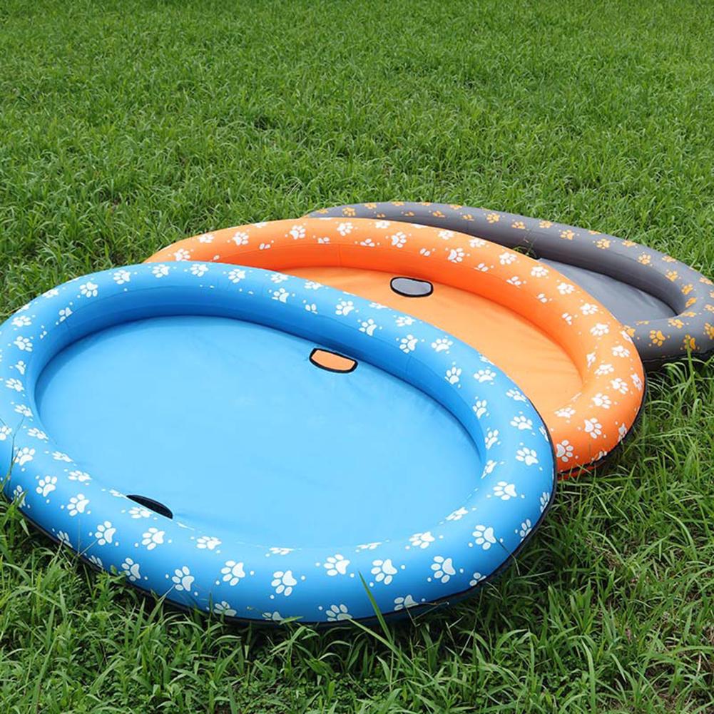 Footprint Pool Raft Bed Play Pet Inflatable Dogs Cushion Water