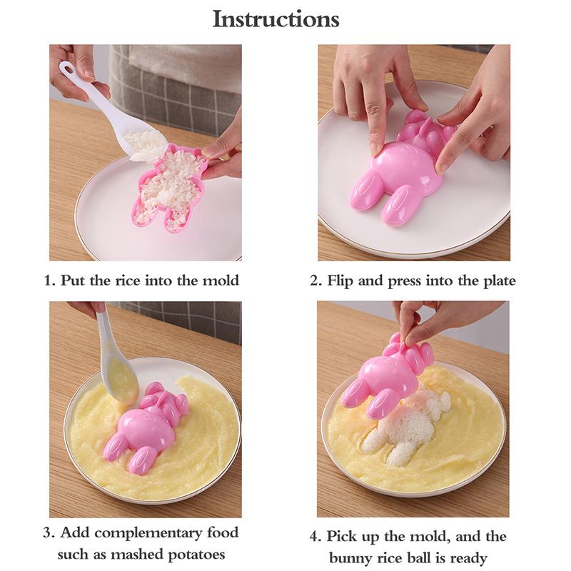 1 комплект кухонной формы для суши, сэндвич-формы, форма для кролика и рисовых шариков, инструмент для приготовления бенто своими руками