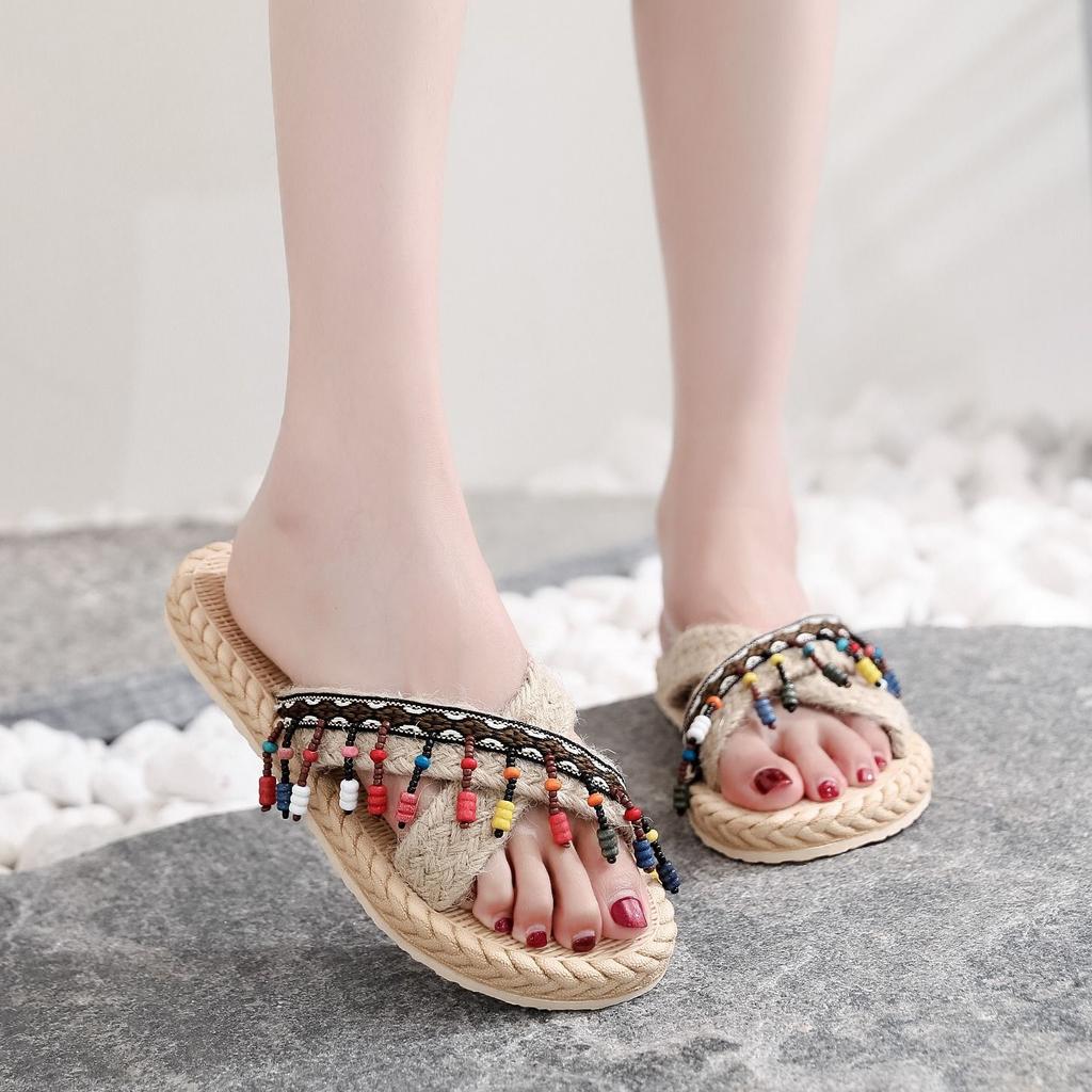 Балетки Отпуск Улица Шлепанцы в наличии Новая мода Корейский стиль Уникальный Ева 39 Легкая носка Женские тапочки и Женские сандалии