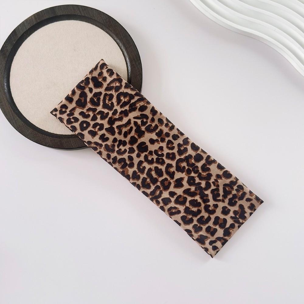 High Elasticity Leopard Print Headband Sweat Absorbing Wide Brim Headband New Yoga Headband Sports