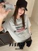 FISHYU Shisanhang Retro High-Top Canvas Shoes & Letter Print Short-Sleeve Women's T-Shirt (Early Autumn)