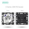 BSEED WIFI Touch Switch Modules Smart Light Switch Parts White Glass Frame DIY Combination Wall Sockets USB Charge Key E-Series