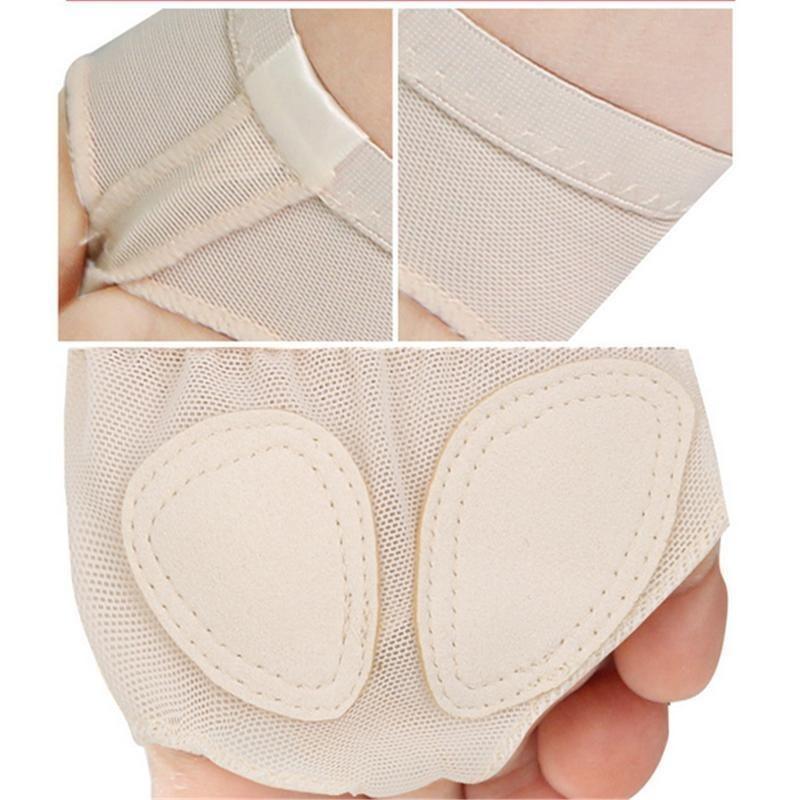 Мягкие тканевые полупальцевые балетки для танцев живота с плотно прилегающими ремешками для танцоров