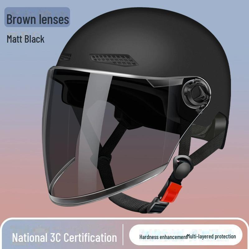 Universal Electric Bike Helmet: 3C Certified, All-Season, Unisex Half Helmet for Motorcycle Safety