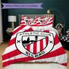 Athletic Club de Bilbao Pattern Bedding uilt Set uilt Cover Pillowcase Home Decoration Birthday Gift (1 * duvet cover + 2 * pillowcase without core)