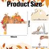 Fall Pumpkin Door Topper 10 x 10 Autumn Door Frame Corner Decor Thanksgiving Wood Pumpkin Signs Wall Decor for Kitchen Cabinet Window Corner Home
