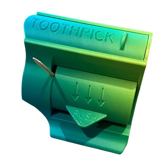 Диспенсер для зубочисток Yousheng, напечатанный на 3D-принтере, с выдвижной крышкой, держатель для зубочисток, портативный, для домашнего офиса, ресторана, настольный органайзер для зубочисток, контейнер