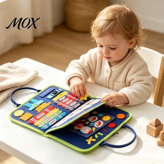 Interactive Letter And Number Games Montessori Busy Board Dinosaur Theme Handbag, Numbers/Colors/Shapes/Letters/Time Multi Module, Toddlers