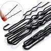 60/180pcs Black Hair Clips One-line Invisible Bobby Pin Disposable Headwear Metal Waved BB Hairpins Barrettes Headwear Hairgrips