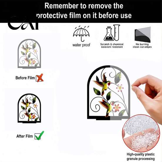 Vintage Arched Napkin Organizer Acrylic Holder, Bird Dragonfly Pattern Decor, Vertical Decorative Paper Towel Organizer, Desktop Tissue Dispenser for