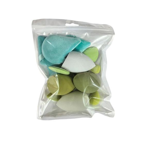 14 шт./компл. набор спонжей для макияжа с пудрой без латекса, растушевка жидкой пудры, нанесение крема, косметический спонж, блендер, женские инструменты для макияжа