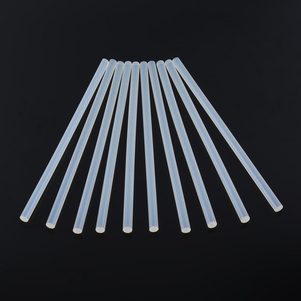 10 шт. прозрачные 7 мм Цельсия 11 мм клеевые стержни горячего расплава для электрического клеевого пистолета, длина 20 см(7мм)