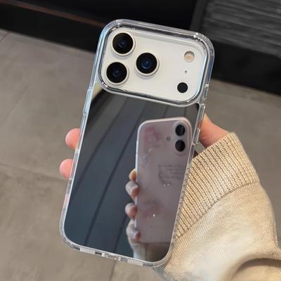 Высококачественный Чехол для Телефона со Зеркалом для Макияжа для iPhone 17 Air 16 15 14 13 12 11 Pro Max Plus X XS XR Покрытие Акриловый Ударопрочный Чехол