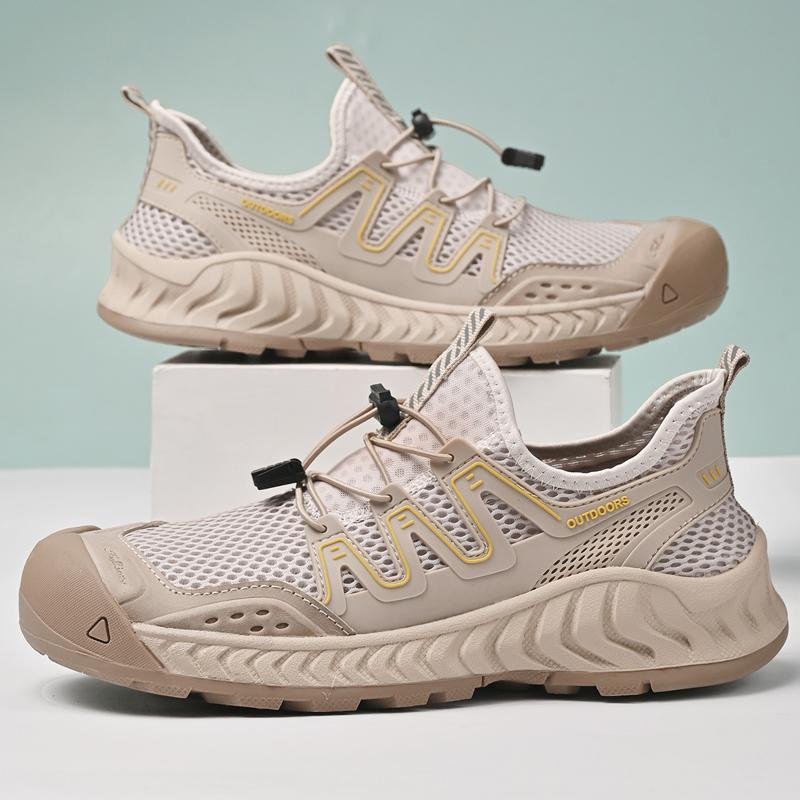 МодаМода Мужские летние кроссовки Дышащие Мужские повседневные туфли Нескользящие Мужские походные туфли Уличная Легкая обувь Tenis Masculino