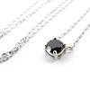 [C6811] - Black 'Essential' Silver Necklace