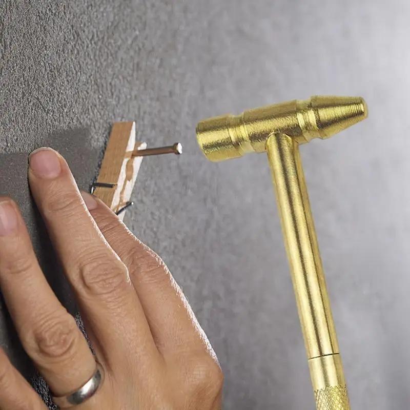 Мини-молоток 6 в 1, многофункциональный набор отверток для рукоделия, сплав меди, золото, съемная отвертка, сервисный ручной инструмент