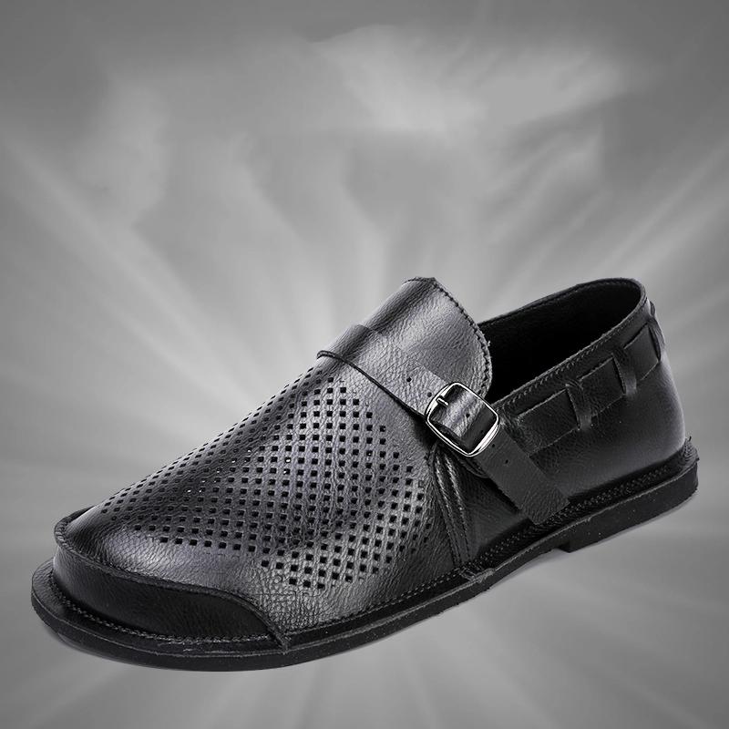 Retro Style Men Loafers Leather Casual Shoes Handmade Moccasins Breathable Mens Driving Shoes Comfort Man Slip On Flats