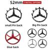 CSC1 1pcs 52mm 57mm Car Steering Wheel Badge Emblem Sticker For Mercedes Benz W204 W205 W212 W213 W221 W177 W246 GLA GLC CLA A Class